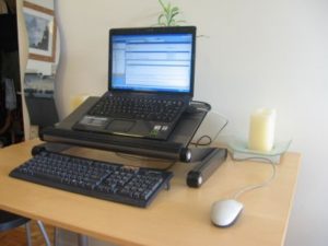 laptop with external keyboard and mouse